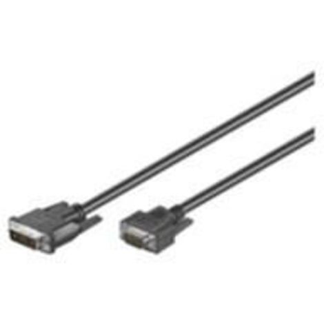 Câble DVI-A/VGA Full HD, nickelé, Connecteur DVI-A (12+5 broches) Connecteur VGA (15 pôles). Longueur de câble 2 m