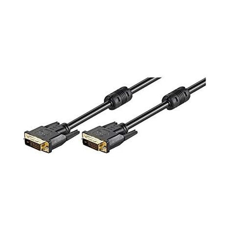 Câble DVI-D Dual Link Full HD, Doré, Connecteur DVI-D Dual-Link (24+1 broches)  Connecteur DVI-D Dual-Link (24+1 broches). Longueur de câble 3 m