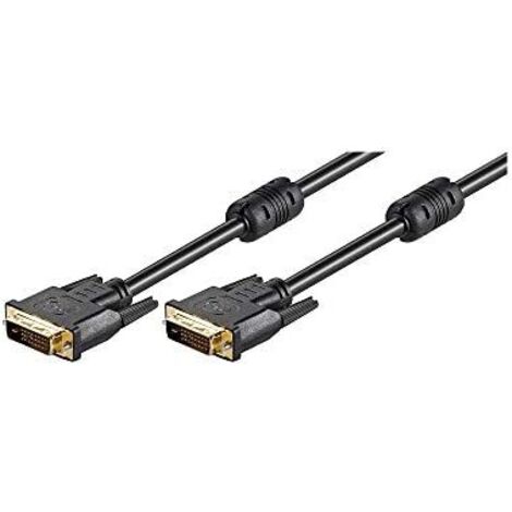 Câble DVI-D Full HD Dual Link, Doré, Connecteur DVI-D Dual-Link (24+1 broches)  Connecteur DVI-D Dual-Link (24+1 broches). Longueur de câble 15 m