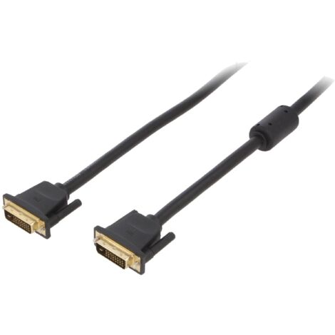 Cable DVI-D male des deux cotes 1.5m noir