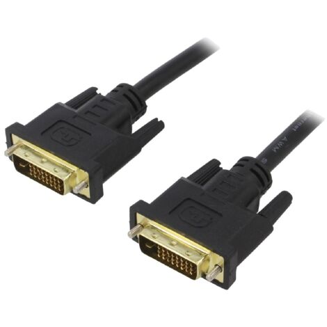 Cable DVI-D male des deux cotes 1.8m noir