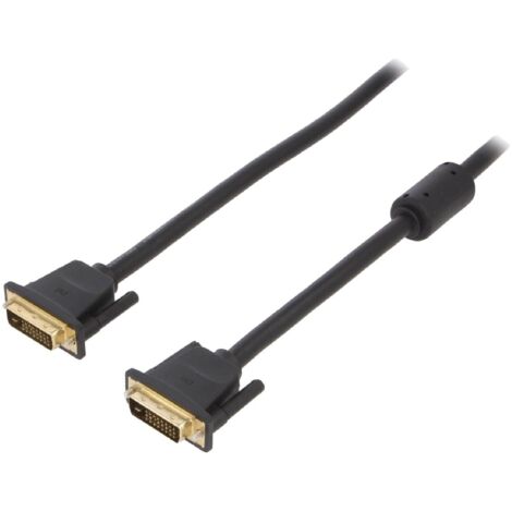 Cable DVI-D male des deux cotes 2m noir