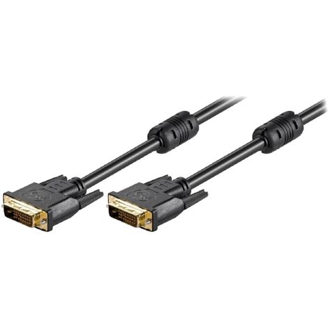 Cable DVI-D male des deux cotes 3m noir