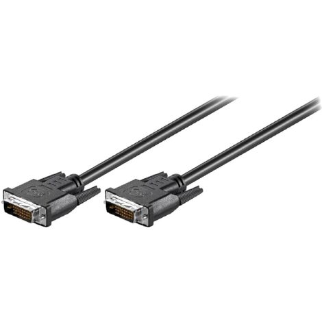 Cable DVI-D male des deux cotes 5m noir