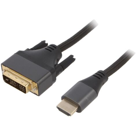 Cable DVI-D male HDMI male 1.8m noir
