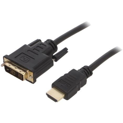 Cable DVI-D male HDMI male 1.8m noir
