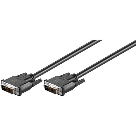 Câble DVI-D Single Link Full HD, nickelé, Connecteur DVI-D Single-Link (18+1 broches) Connecteur DVI-D Single-Link (18+1 broches). Longueur de câble 2 m