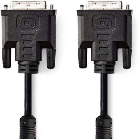 Cable dvi dvi i 245 pin male dvi i 245 pin male 2560x1600 nickele 200 m droit pvc noir sachet en plastique 387