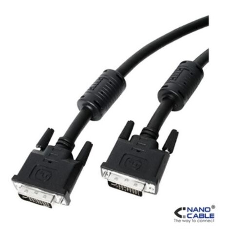 Cable DVI NANOCABLE 10.15.0802 Negro 1,8 m
