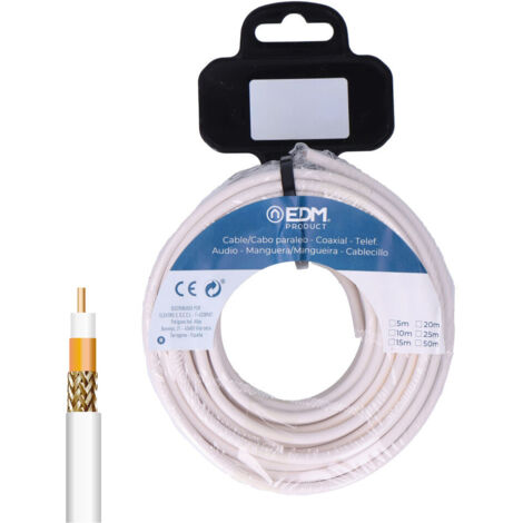 Cable EDM 28228 Blanco 15 m