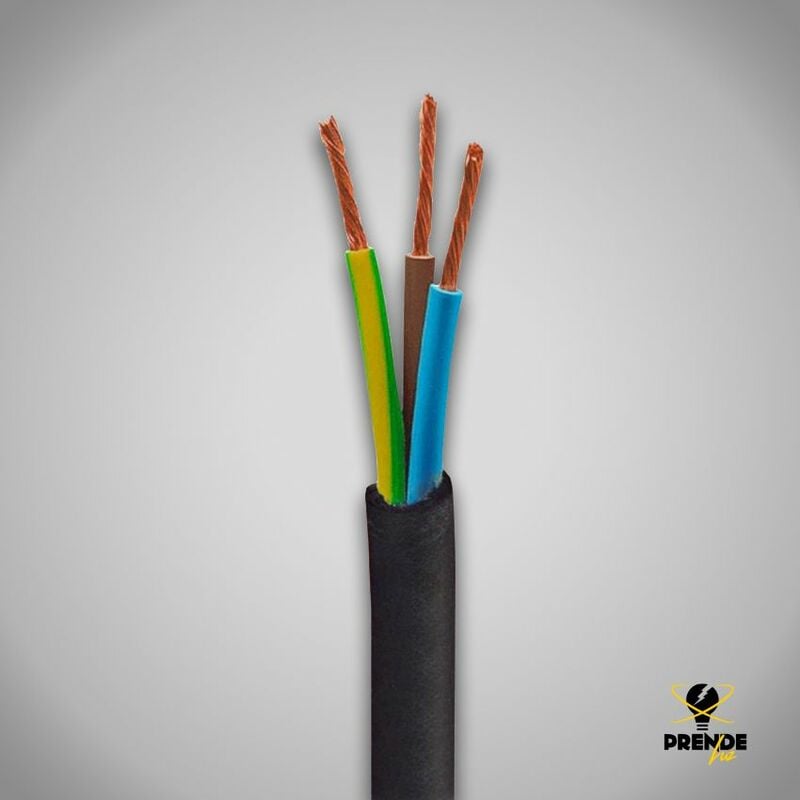 

Cable eléctrico H05VV-F 3G1 230V-500V, sección 3x1mm², 5 m, Negro