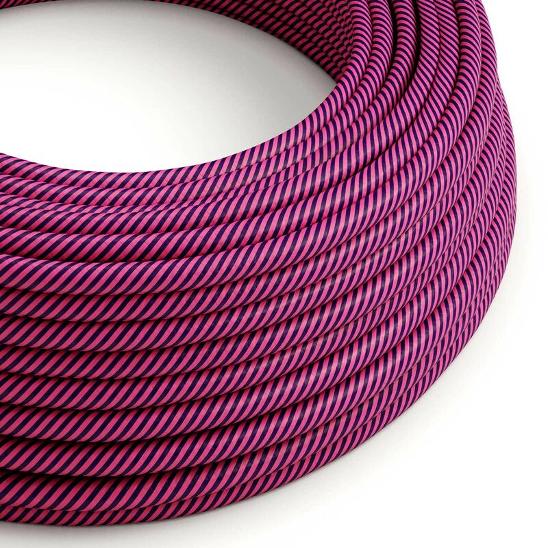 

Cable Eléctrico redondo Vertigo HD recubierto en Textil Fuchsia y Púrpura Oscuro ERM50 | 3x0.75