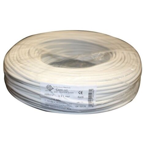 Cable Elec Redondo Mang 500V Vv-F H05Vv-F Top Cable 2X1Mm Bl 100