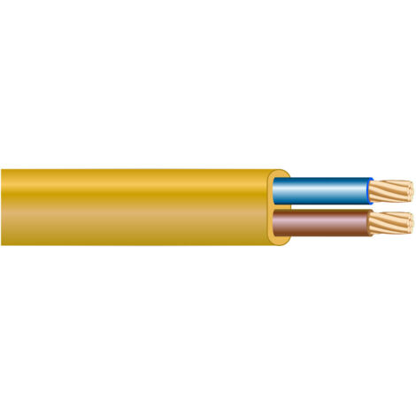 Cable eléctrico de altavoz plano 2x0.75mm euro dorado/mts