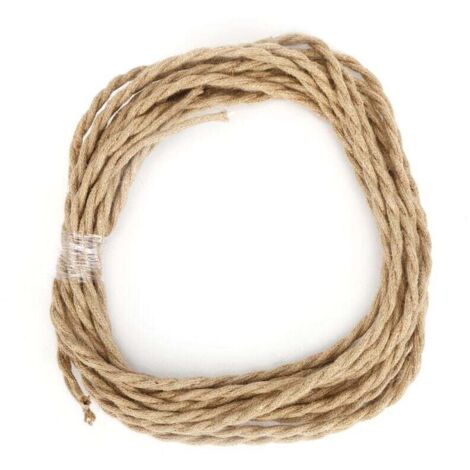 Cable eléctrico de par trenzado de cuerda de cáñamo vintage Eosnow, accesorio para araña DIY de 5 metros