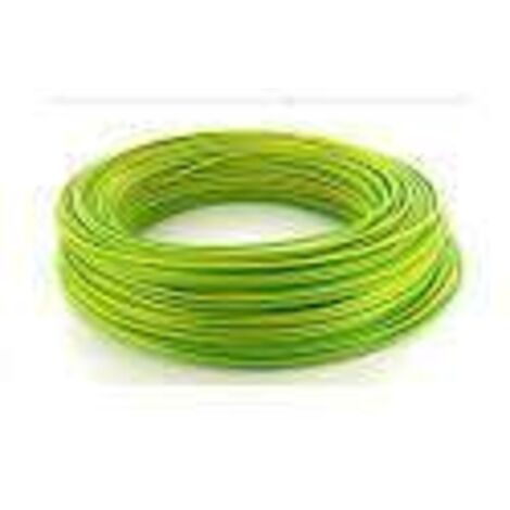 Cable eléctrico H07 V-u 1,5 mm² Corona 100 m Verde / Amarillo