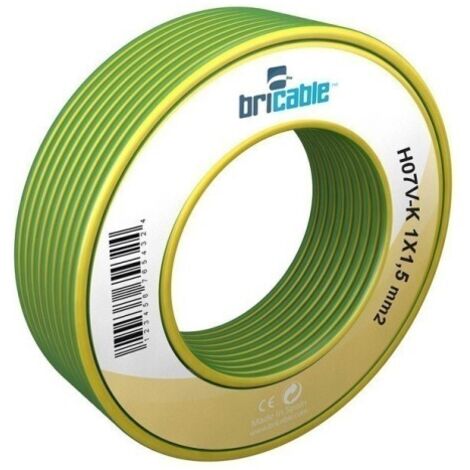 Cable eléctrico hilo flexible bricable amarillo amarillo verde