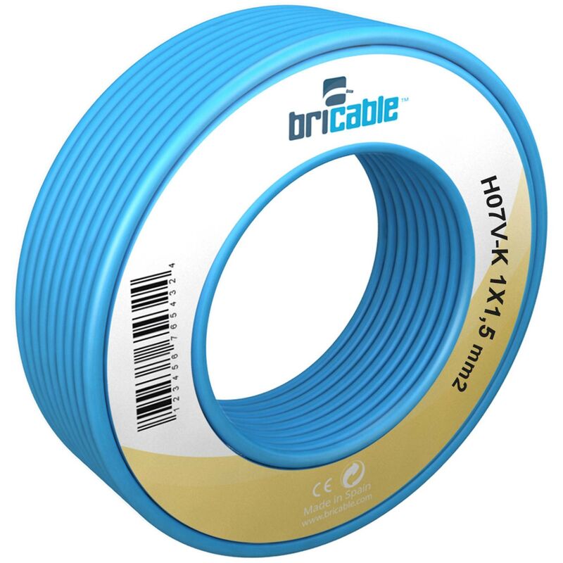

Cable Electrico Hilo Flexible Bricable Azul 5Mt