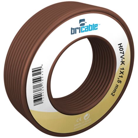 Cable eléctrico hilo flexible bricable marrón 1X2,5mm 5mt
