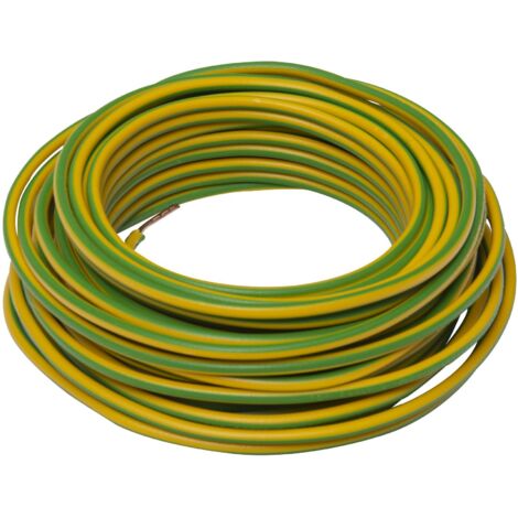 Cable eléctrico HO7V-U 1,5 mm2 amarillo 10 m