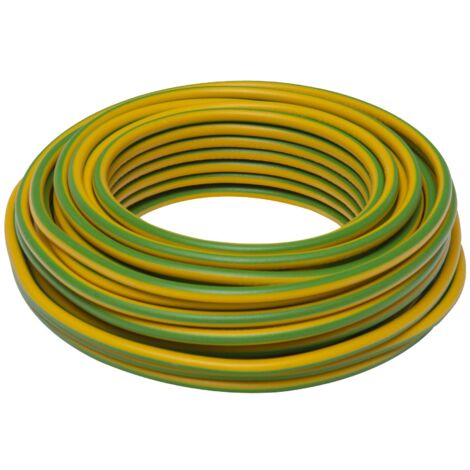Cable eléctrico HO7V-U 2,5mm2 verde-amarillo 10m