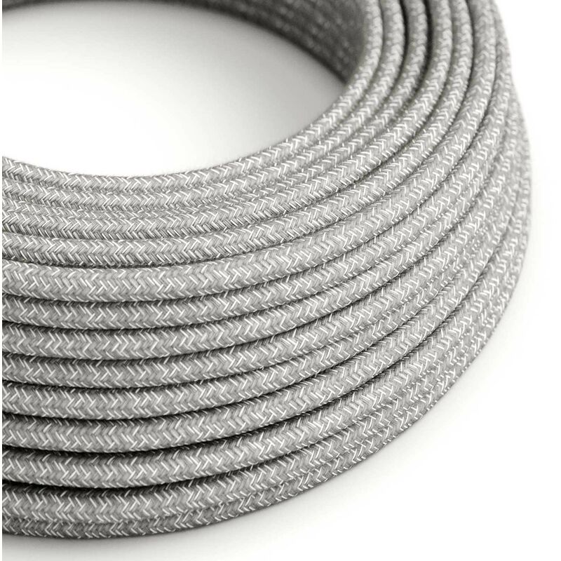 

Cable eléctrico redondo para exteriores recubierto en Lino Natural Gris SN02 - compatible con el sistema EIVA IP65 | 10 Metros