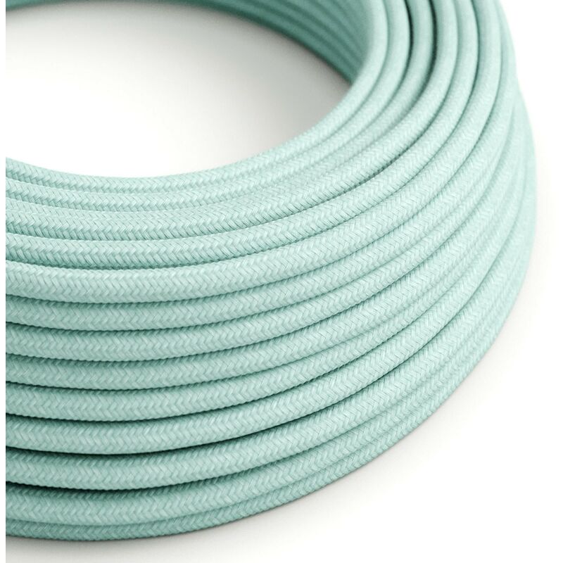 

Cable eléctrico redondo revestido de algodón Verde Celadón sólido RC18 | 50 Metros - 3x0.75