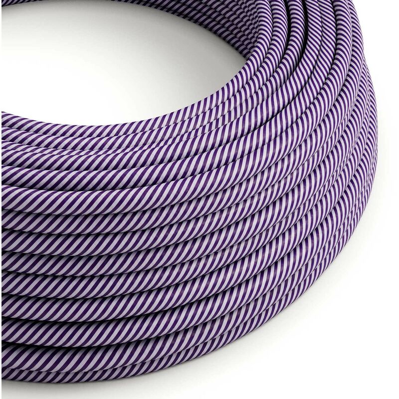 

Cable Eléctrico redondo Vertigo HD recubierto en Textil Lila y Morado oscuro ERM52 | 1 Metro - 3x0.75