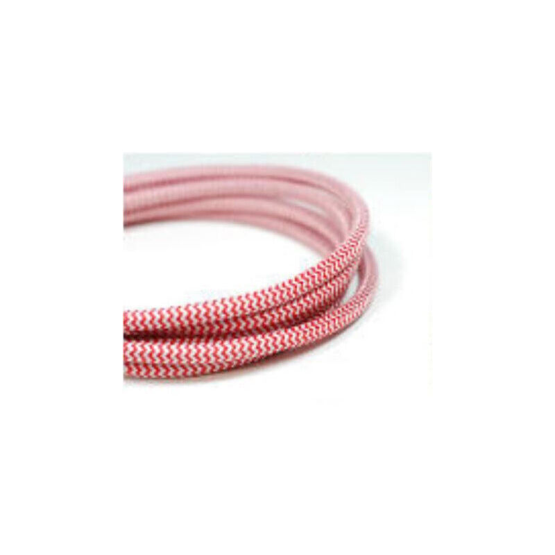 

Cable eléctrico tejido fresco rojo y blanco vintage retro