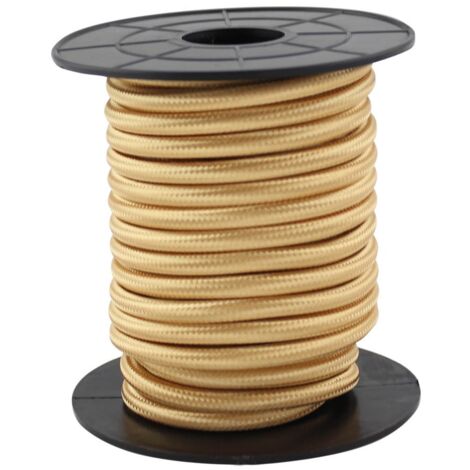 Cable eléctrico textil 10 metros 2x0.75mm Dorado GSC 3902996