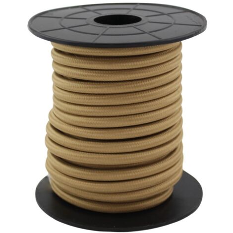 Cable eléctrico textil 10 metros 2x0.75mm Marron Claro GSC 3902994