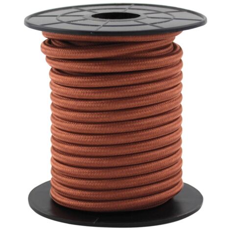 Cable eléctrico textil 10 metros 2x0.75mm Marron GSC 3902993