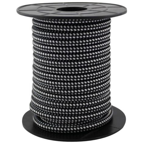 Cable eléctrico textil 10 metros 2x0.75mm Negro/Blanco GSC 3902990