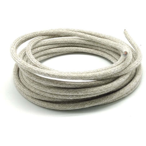 Cable Eléctrico Textil 2 X 0,75mm en Rollo de 5m Lino