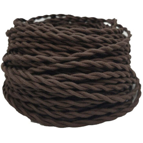 Cable Eléctrico Trenzado Algodón 2x1 mm Marrón venta por metros
