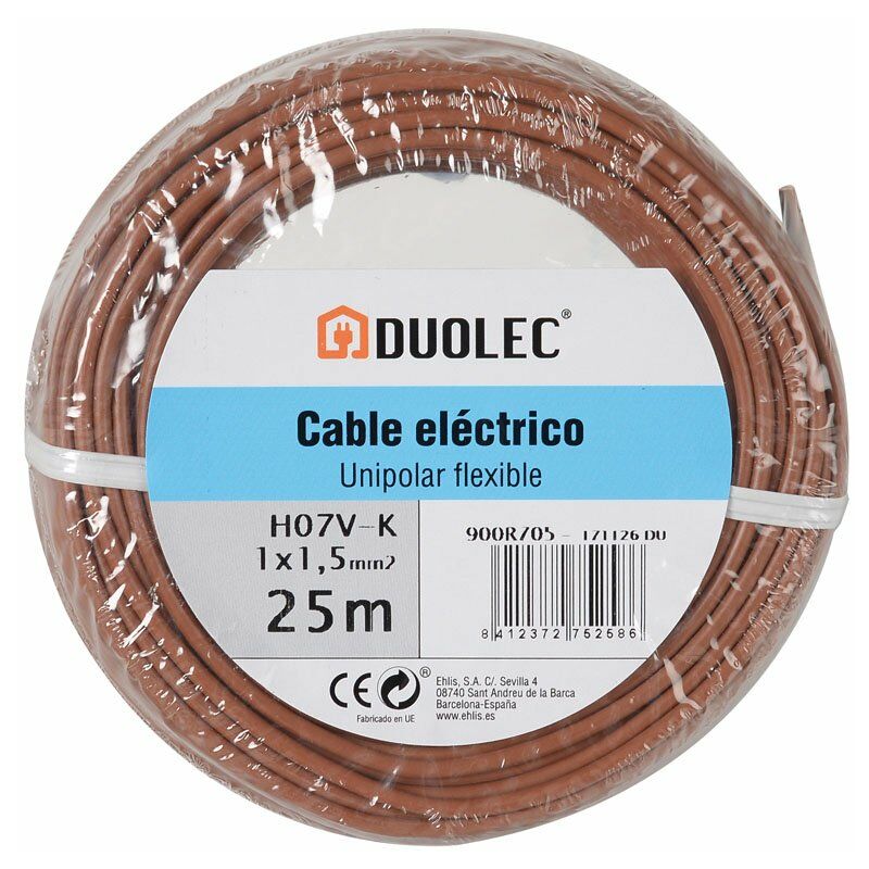 

CABLE ELECTRICO 1,5 MMX25M MARRON - Duolec