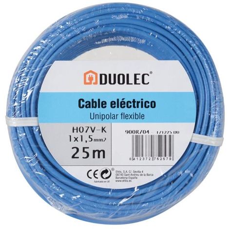 Cable eléctrico unipolar 25 mts - varias opciones disponibles
