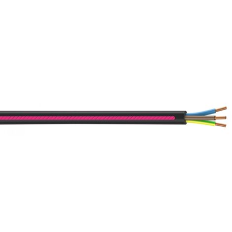 Câble Électrique 3 G 1.5 Mm² U1000R2V L.3 M, Noir