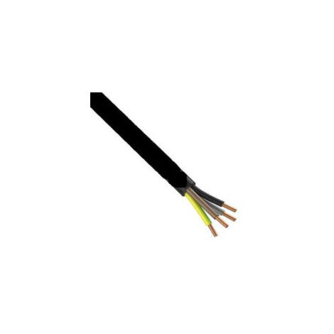 Câble électrique 4G 4 mm² en cuivre rigide – Gaine PVC noire – Pour installations fixes basse tension – RO2V4G4 – Cable Courant Fort