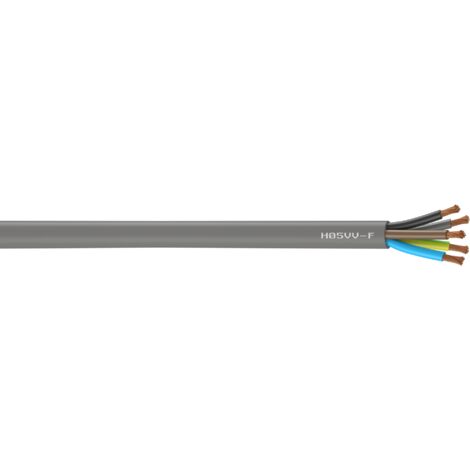 Câble Électrique 5 G 2.5 Mm² Ho5Vvf L.10 M, Gris
