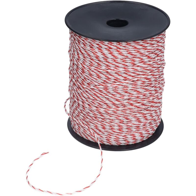 Câble électrique de Clôture électrique de 500 m, Accessoires de Clôture électrique pour Chevaux de Ferme, Bovins, Chiens de Mouton, Brins en Acier