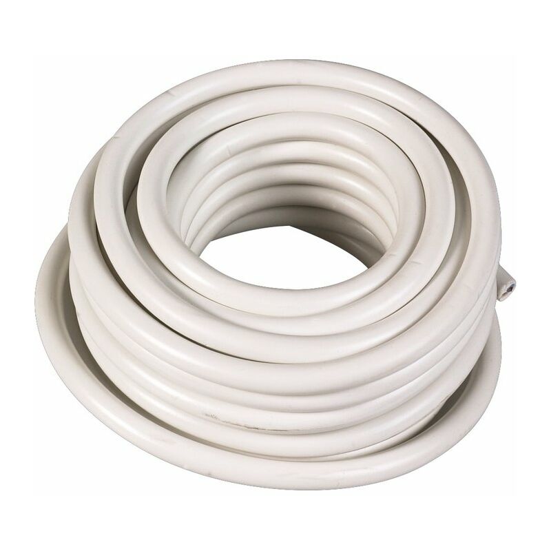Electraline - Câble H05 vv-f 1,5 mm² - Couronne 50 m - 2 x 1,5 mm² - Blanc