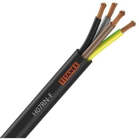 CÂBLE ÉLECTRIQUE H07RNF 4G2.5² N/M/G/VJ NEXANS TITANEX - COURONNE DE 50M 10062892