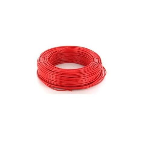 Fil électrique rigide HO7V-U 2,5 mm2 Rouge C100m (Prix au m)