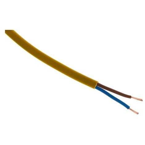 Câble électrique multiconducteur PVC H03VVH2-F plat 2X0,75 gaine extérieure en or