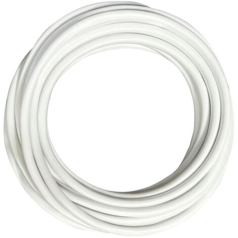 Câble électrique plat blanc, long. 3m, H03VVH2-F, 2x0.75mm2 - Tibelec