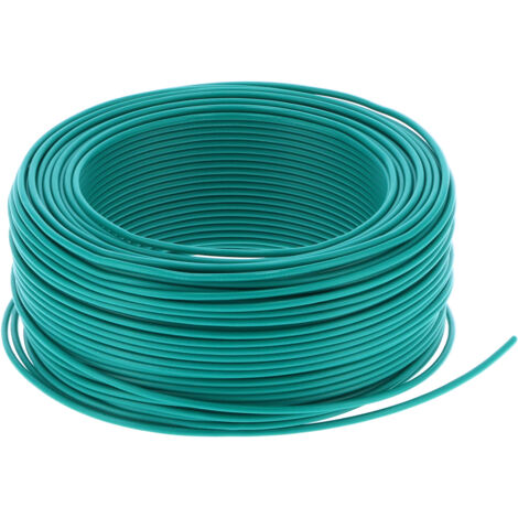 Câble électrique PVC 7 conducteurs isolés 100 mètres vert pour courant AC 300V