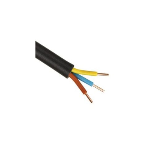 Câble électrique - RO2V / R2V - 3G 4mm² - avec Vert / Jaune - Au mètre - RO2V3G4