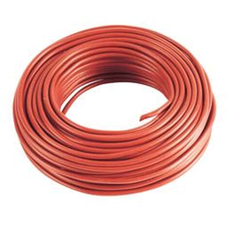 Câble électrique rouge 5 m 6 mm² – Conducteur cuivre multibrins – Tension 450/750V – Pour panneaux solaires et éoliennes – Ohm-Easy