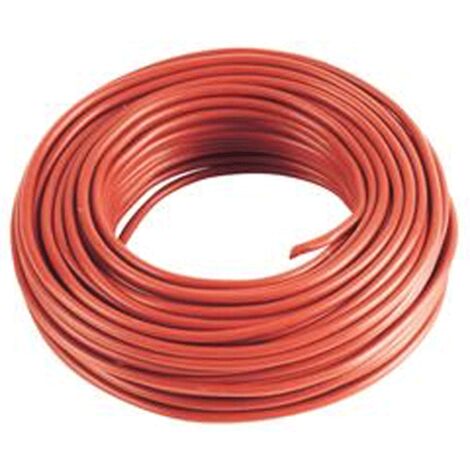 Câble électrique rouge 5m 10mm² – Conducteur cuivre multibrins – Tension 450/750V – Courant max 50A – Isolation PVC R2 – Ohm-Easy - 10mm2